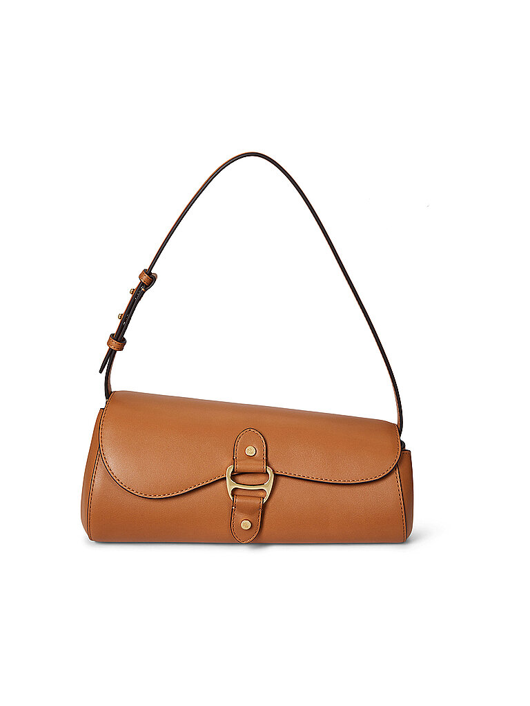 Lauren Ralph Lauren Bolso de cuero - Bolso de hombro TASHA Medium camel