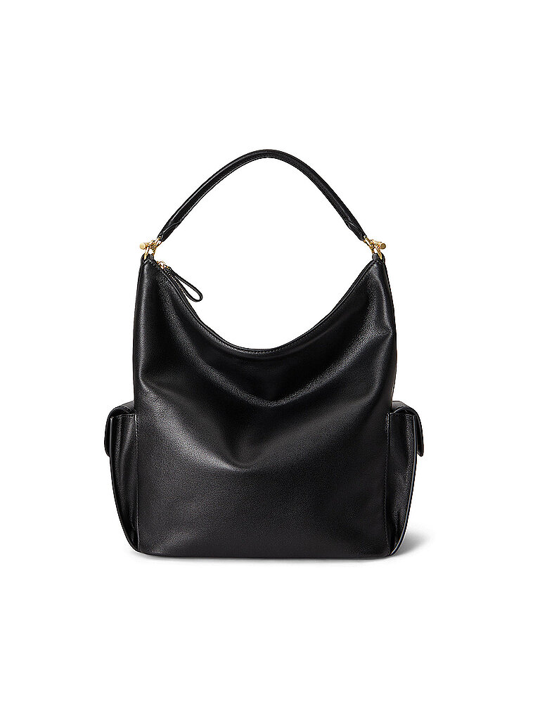 Lauren Ralph Lauren Bolso de cuero - Bolso Hobo BLAIKE Large negro