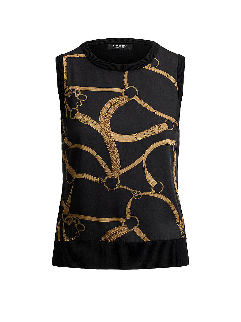 Lauren Ralph Lauren Chaleco de punto negro