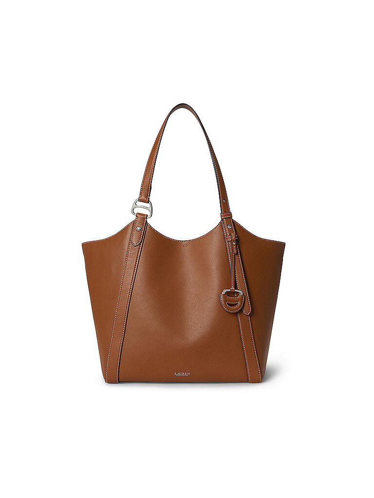 LAUREN RALPH LAUREN Bolso de piel - Shopper TASHA Large marrón claro