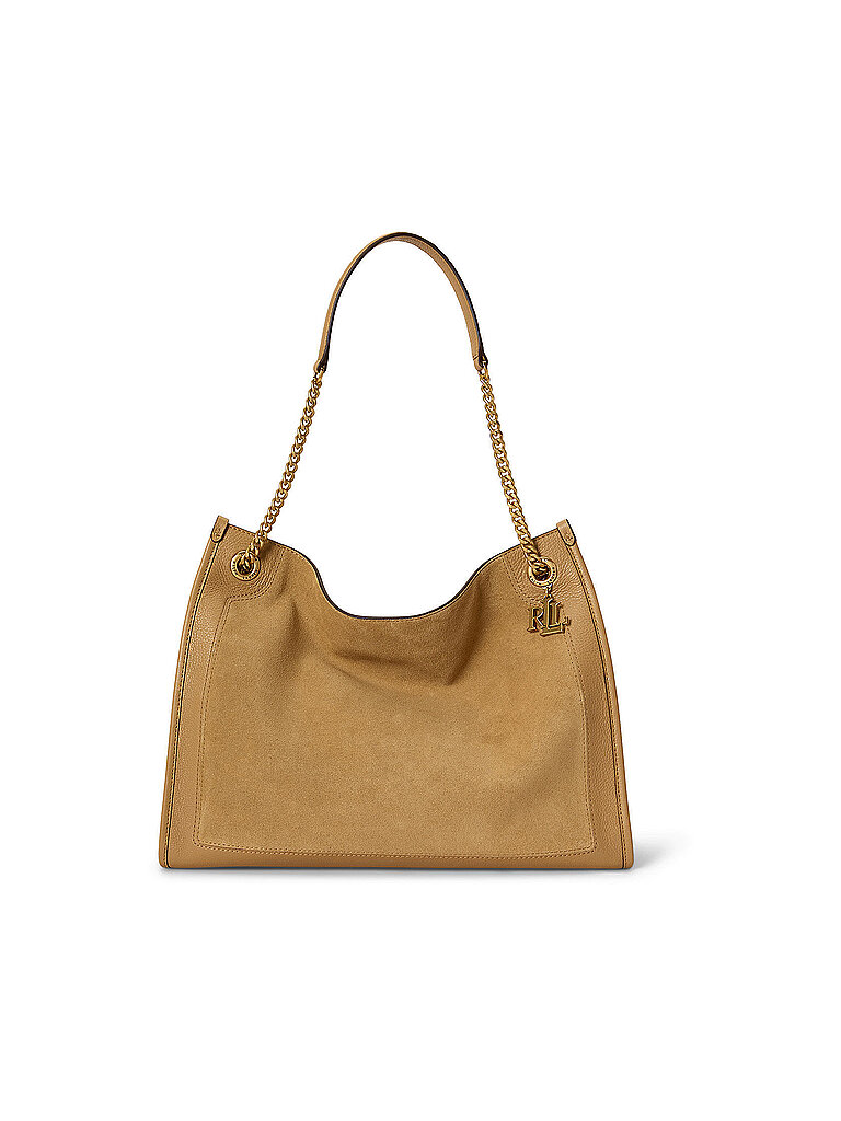 Lauren Ralph Lauren Bolso de piel - Shopper BRADLY Large camel