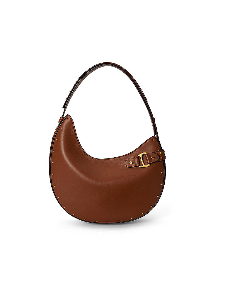 Lauren Ralph Lauren Bolso de piel - Hobo Bag TASHA Large marrón