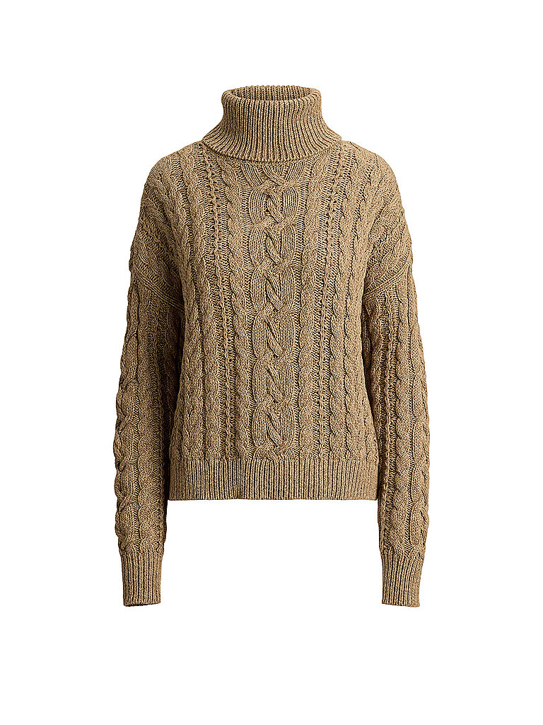 Lauren Ralph Lauren Jersey de cuello alto camel