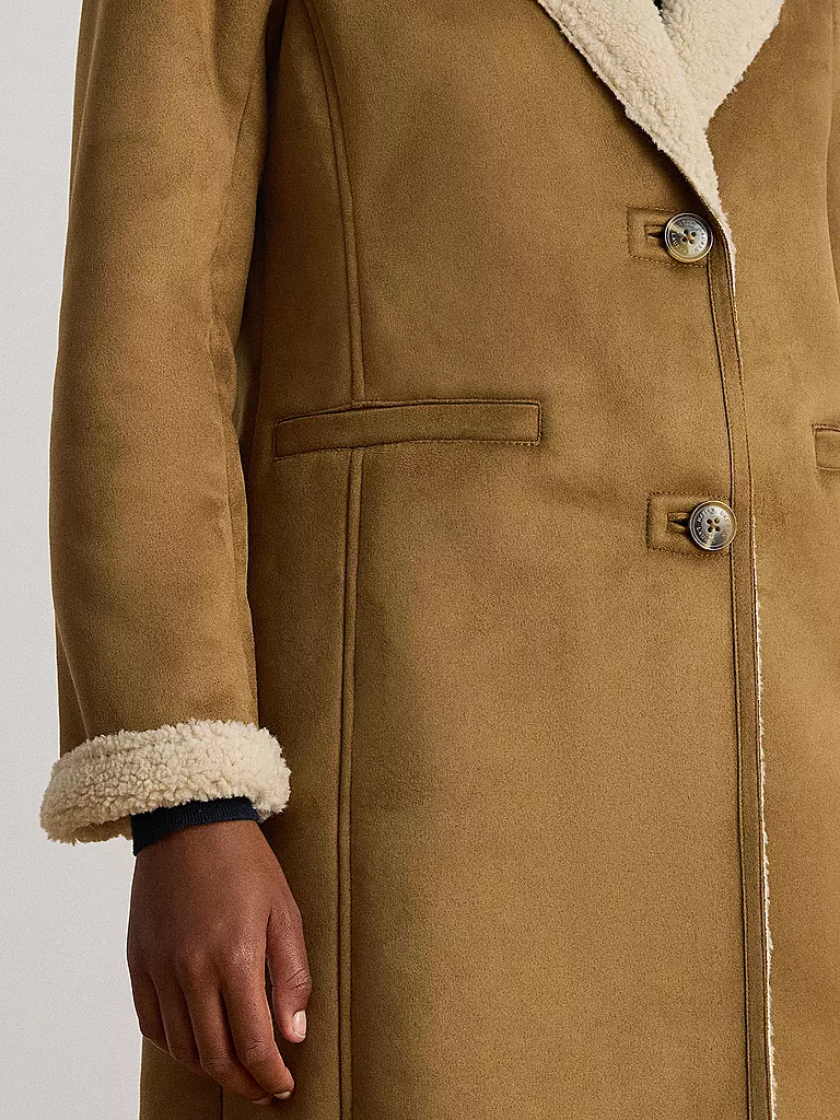 LAUREN RALPH LAUREN | Abrigo de piel sintética | Camel