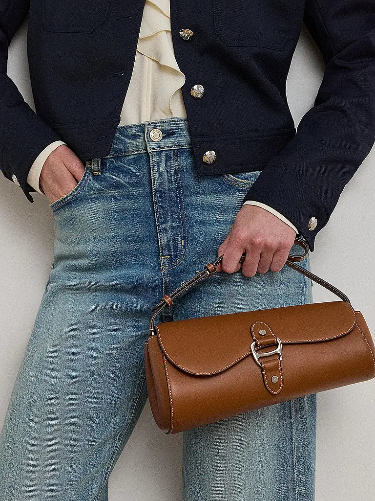 LAUREN RALPH LAUREN | Bolso de cuero - Bolso de hombro TASHA Medium | Marrón