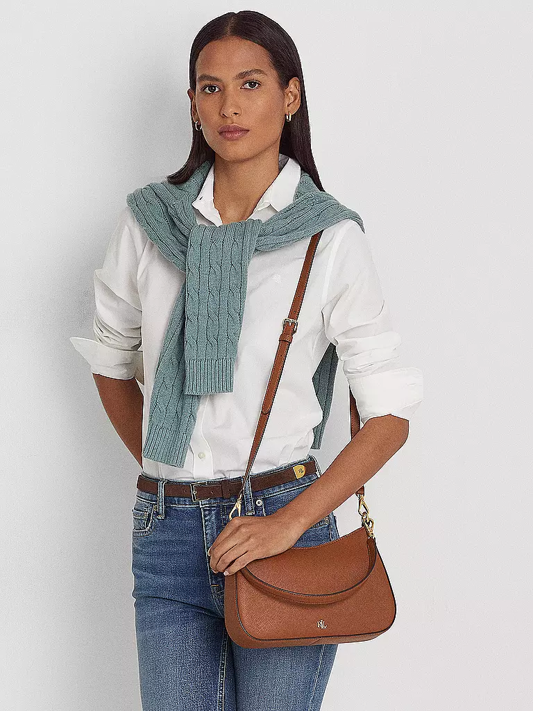 LAUREN RALPH LAUREN | Bolso de cuero - Bolso de mano DANNI 26 Medium | Marrón
