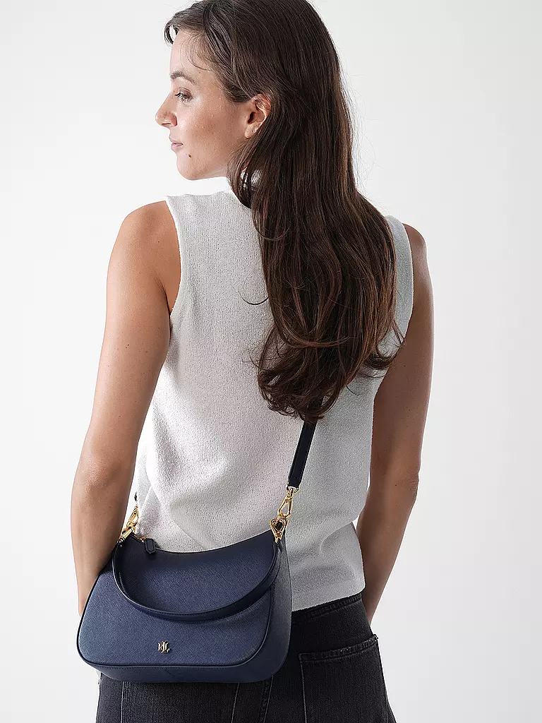 LAUREN RALPH LAUREN | Bolso de cuero - Bolso de mano DANNI 26 Medium | Azul oscuro