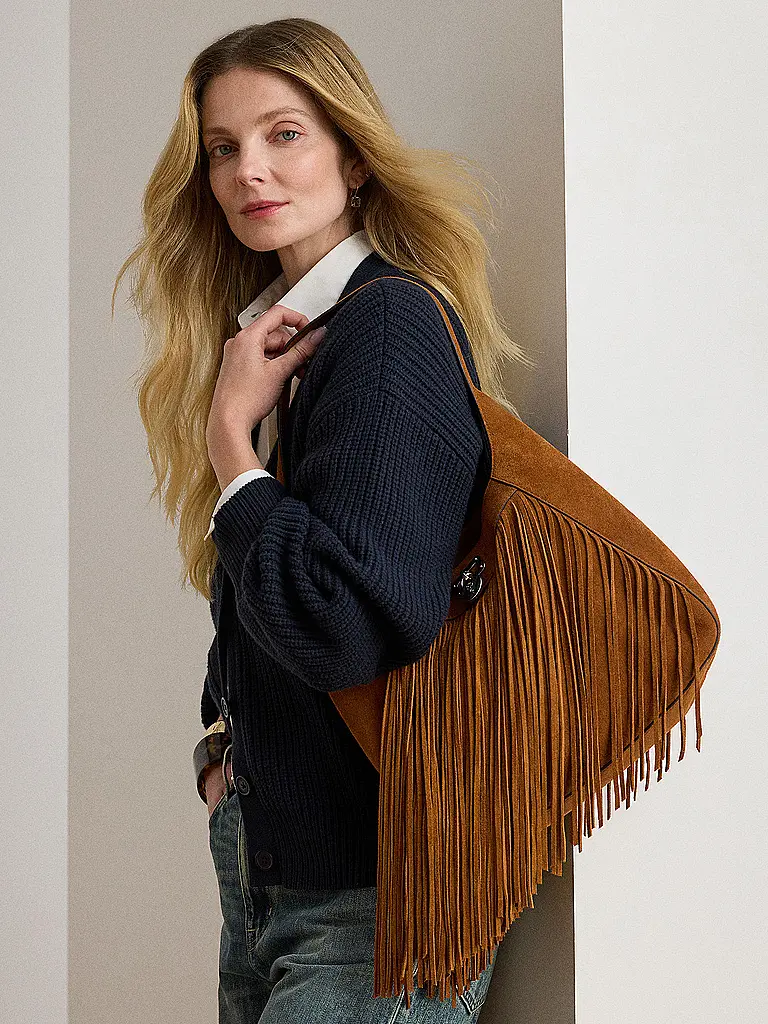 LAUREN RALPH LAUREN | Bolso de cuero - Bolso Hobo TANNER Large | Marrón