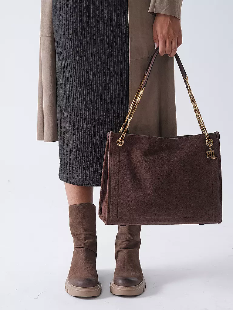 LAUREN RALPH LAUREN | Bolso de cuero - Shopper BRADLYN Large | Marrón