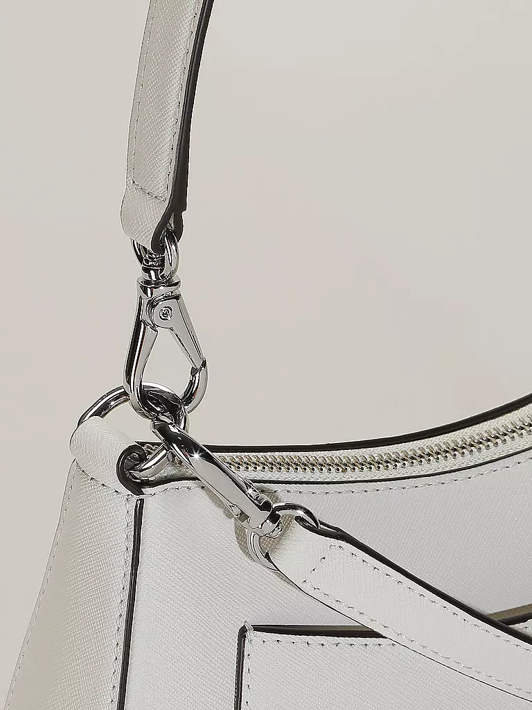 LAUREN RALPH LAUREN | Ledertasche - Henkeltasche DANNI 26 Medium | Blanco