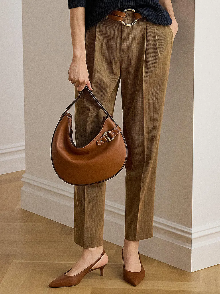 LAUREN RALPH LAUREN | Ledertasche - Hobo Bag TASHA Large | Marrón