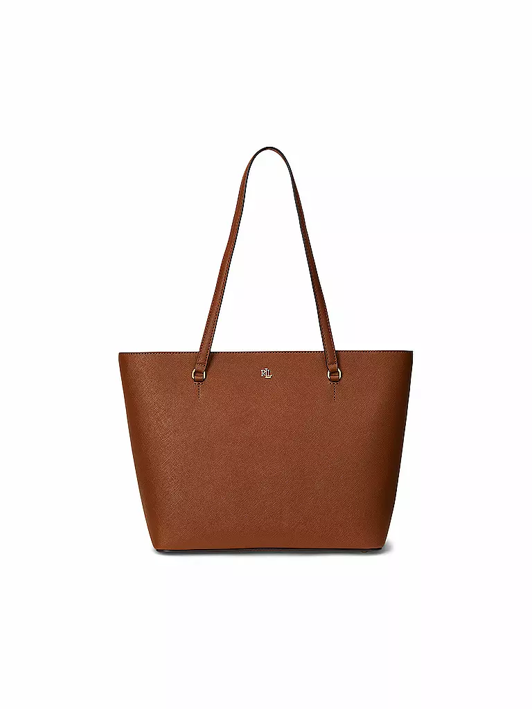 LAUREN RALPH LAUREN | Ledertasche - Shopper KARLY Medium | Marrón