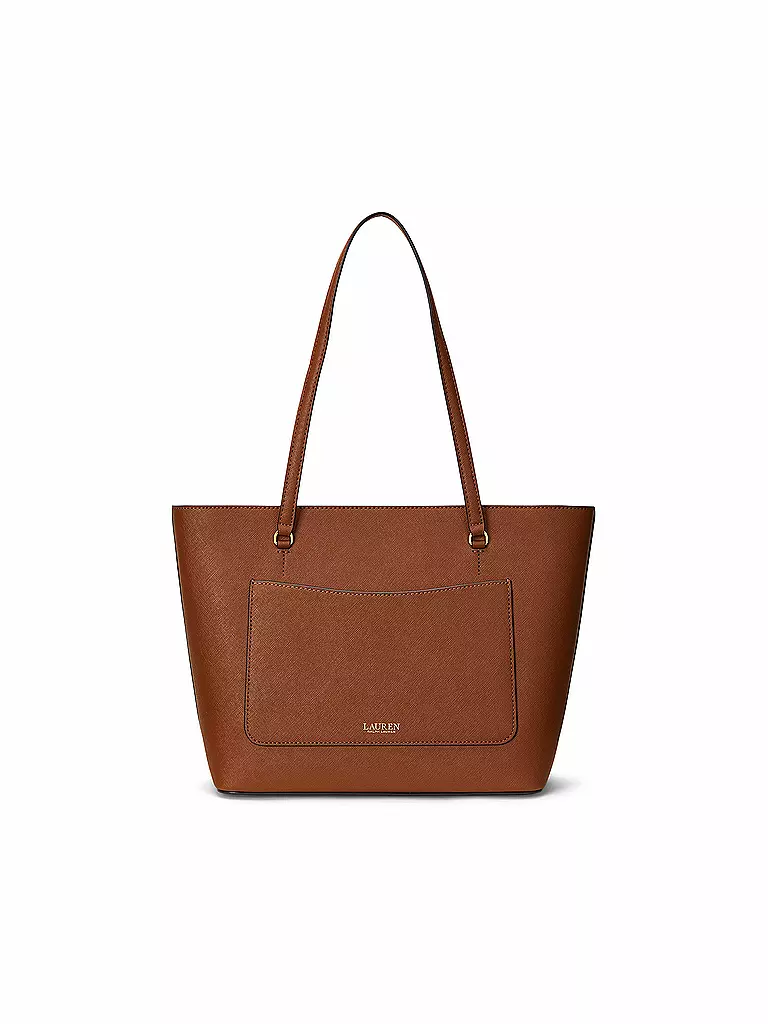 LAUREN RALPH LAUREN | Ledertasche - Shopper KARLY Medium | Marrón