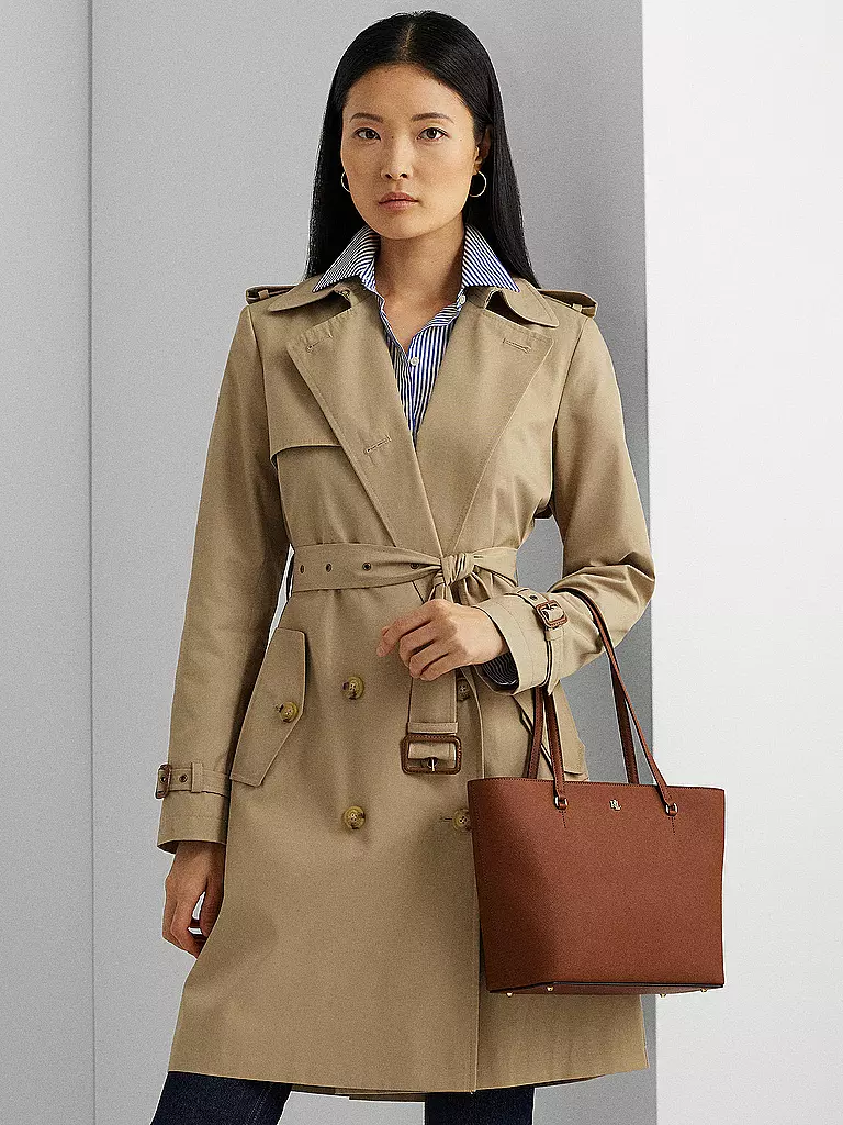 LAUREN RALPH LAUREN | Ledertasche - Shopper KARLY Medium | Marrón
