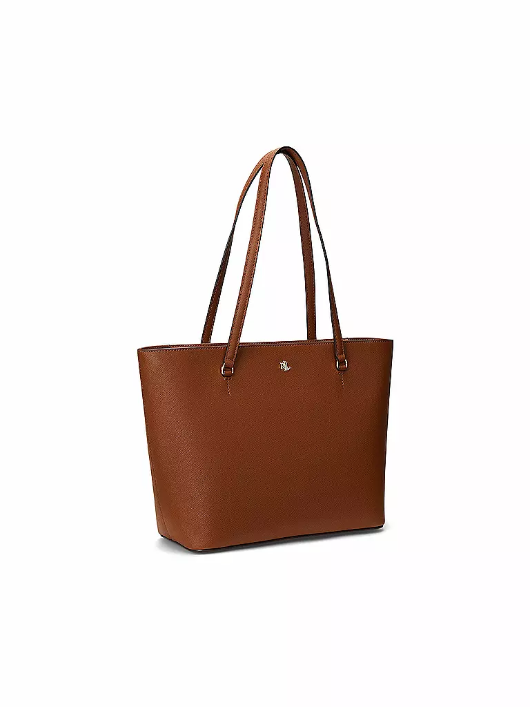 LAUREN RALPH LAUREN | Ledertasche - Shopper KARLY Medium | Marrón