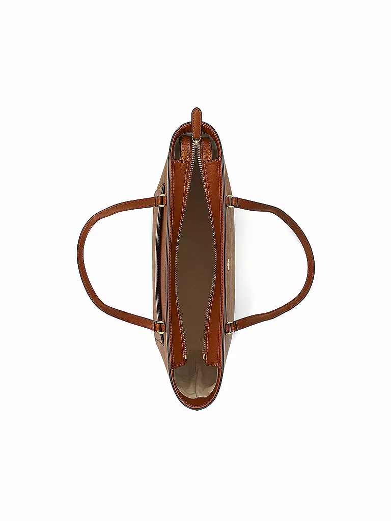 LAUREN RALPH LAUREN | Ledertasche - Shopper KARLY Medium | Marrón