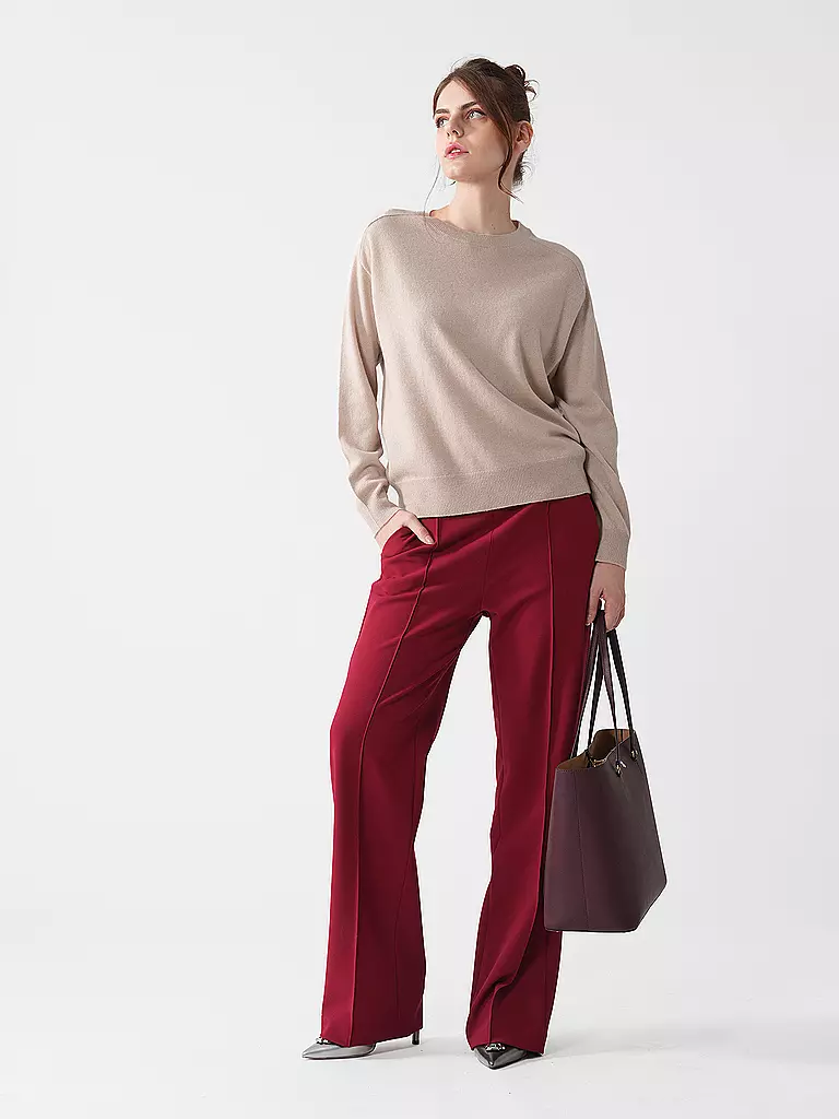 LAUREN RALPH LAUREN | Ledertasche - Shopper KARLY TOTE Large | Rojo oscuro