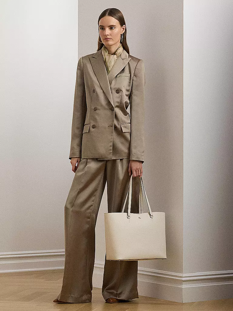 LAUREN RALPH LAUREN | Ledertasche - Shopper KARLY TOTE Large | Blanco