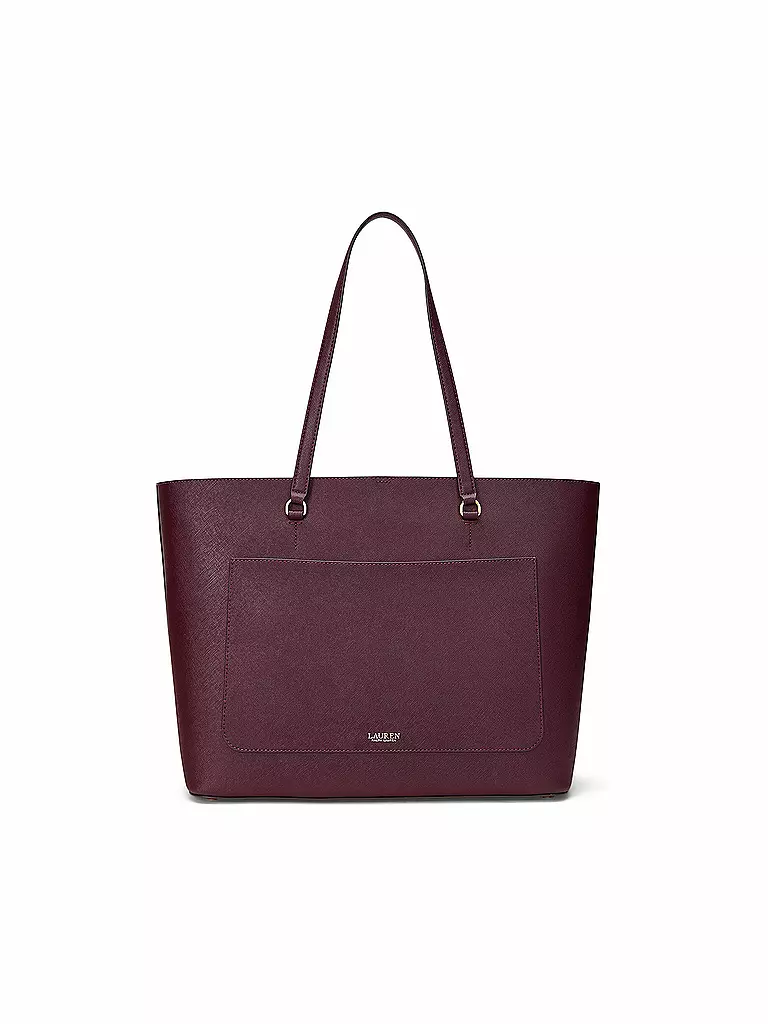 LAUREN RALPH LAUREN | Ledertasche - Shopper KARLY TOTE Large | Rojo oscuro