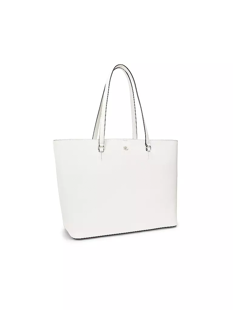 LAUREN RALPH LAUREN | Ledertasche - Shopper KARLY TOTE Large | Blanco