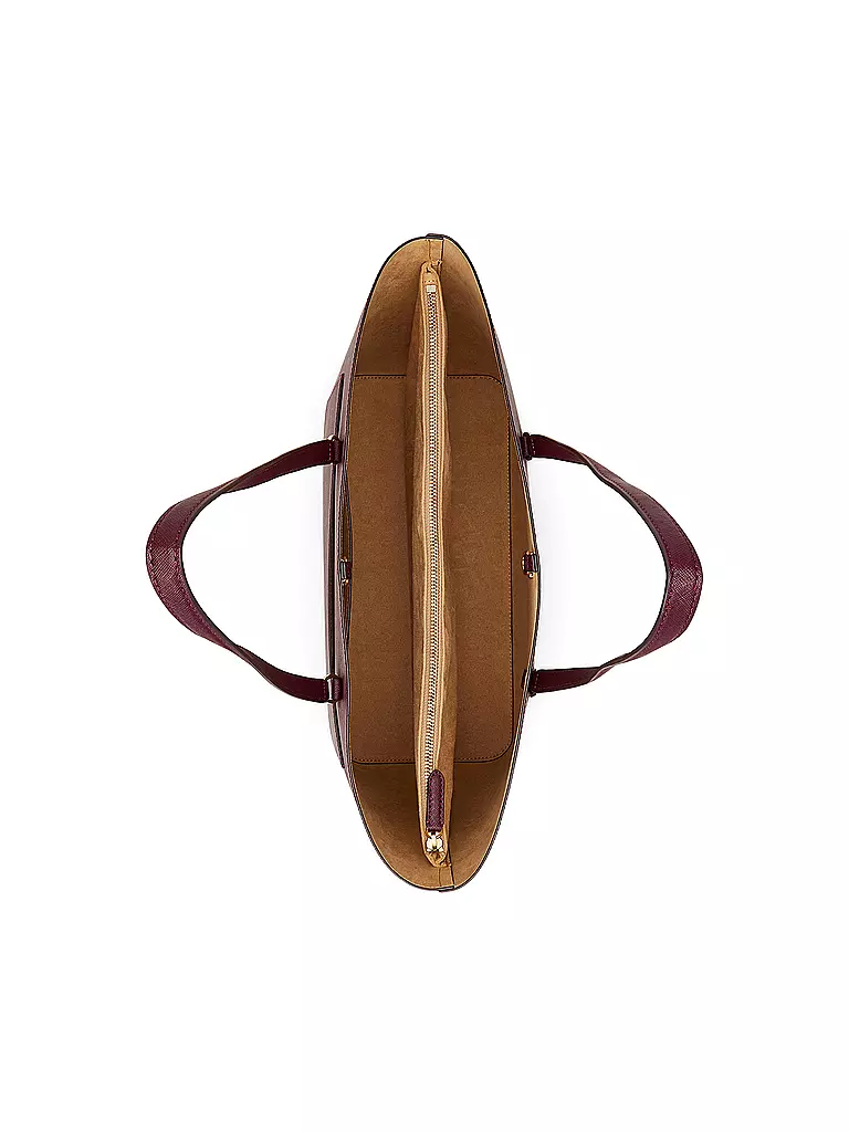 LAUREN RALPH LAUREN | Ledertasche - Shopper KARLY TOTE Large | Rojo oscuro