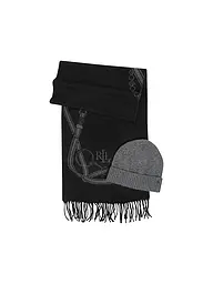 LAUREN RALPH LAUREN | Set de 2 piezas gorro y bufanda | Negro