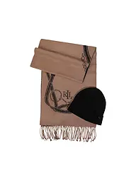 LAUREN RALPH LAUREN | Set de 2 piezas gorro y bufanda | Camel