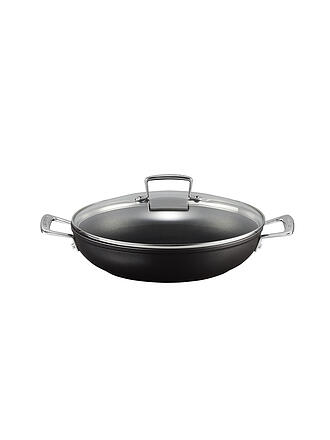 LE CREUSET | Sartén profesional antiadherente de aluminio con tapa de cristal 28cm/3,2l Negro