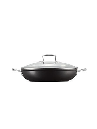 LE CREUSET | Sartén profesional antiadherente de aluminio con tapa de cristal 28cm/3,2l Negro