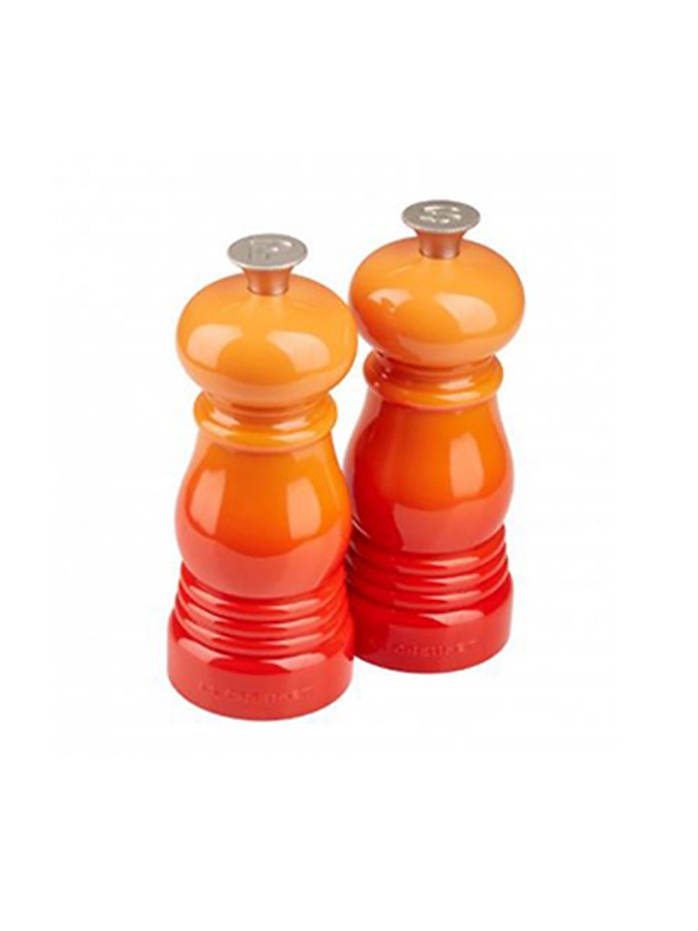 Juego de molinillos pequeño de 2 unidades (Rojo Horno) naranja