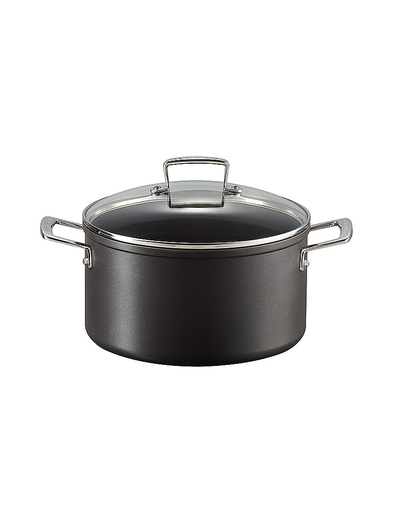 Cacerola antiadherente de aluminio con tapa 24cm/6l Negro negro