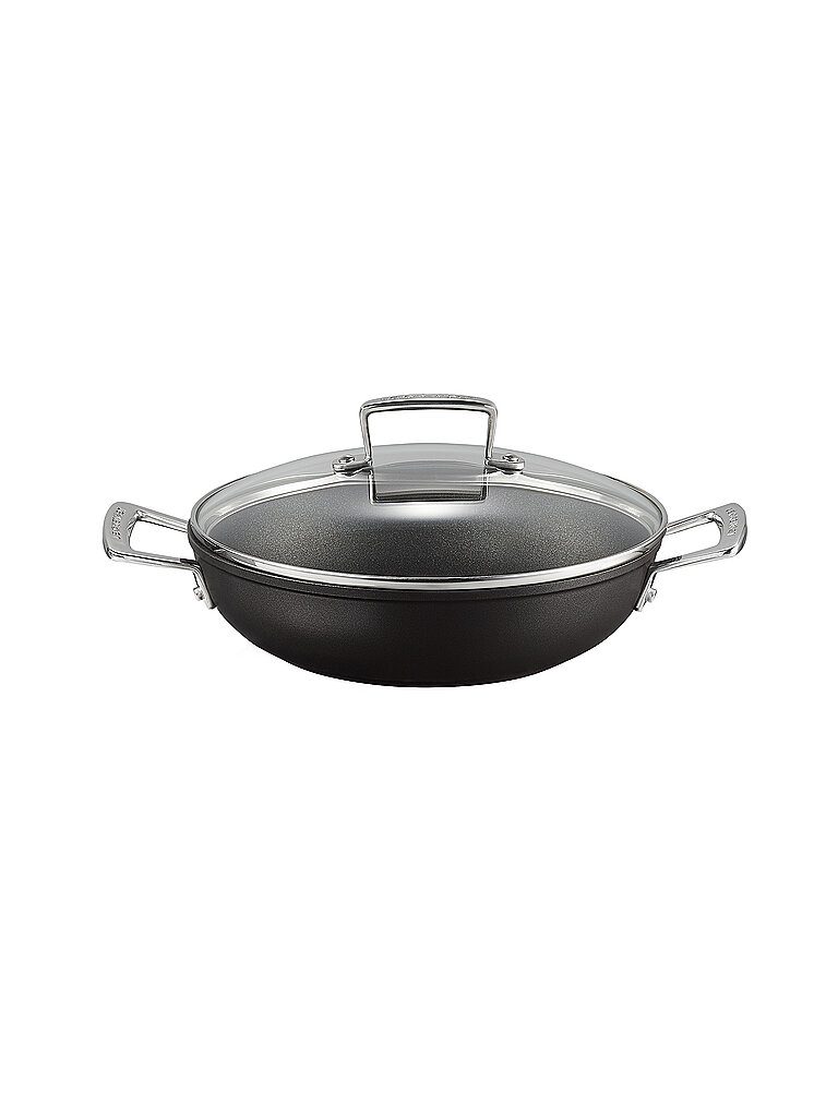 Sartén profesional antiadherente de aluminio con tapa de cristal 24cm/2,3l Negro negro