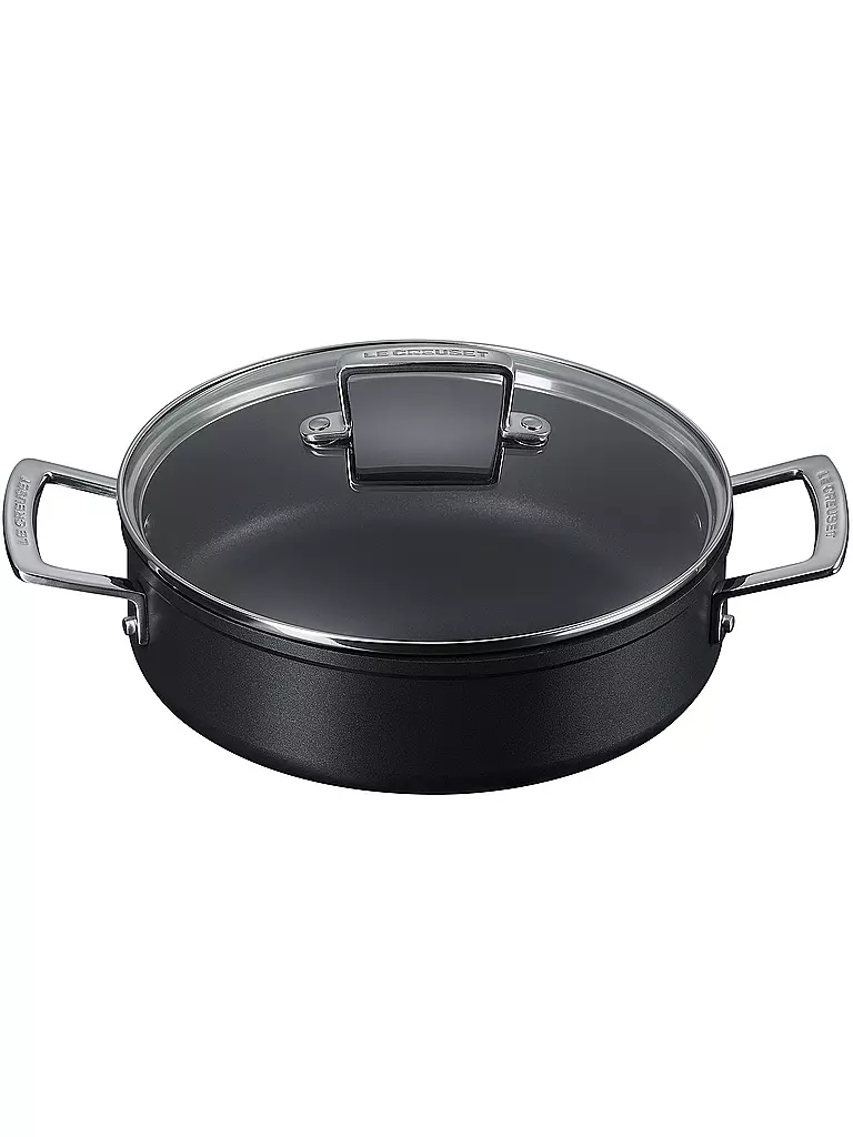 LE CREUSET | Alu-Schmorpfanne Antihaft Schwarz 24cm/3,3l | Negro