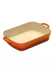 LE CREUSET | Cazuela redonda de hierro fundido de 6,6 l (Negro) | Naranja