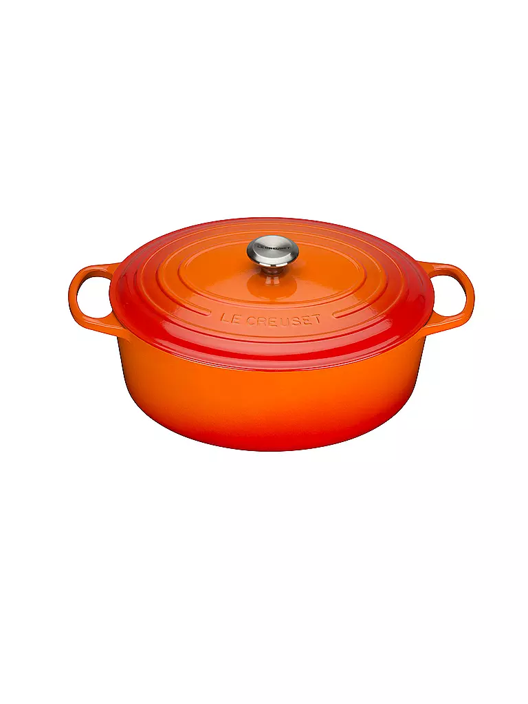 LE CREUSET | Bräter oval "Signature" 35cm 8,9l (Rojo Horno) | orange