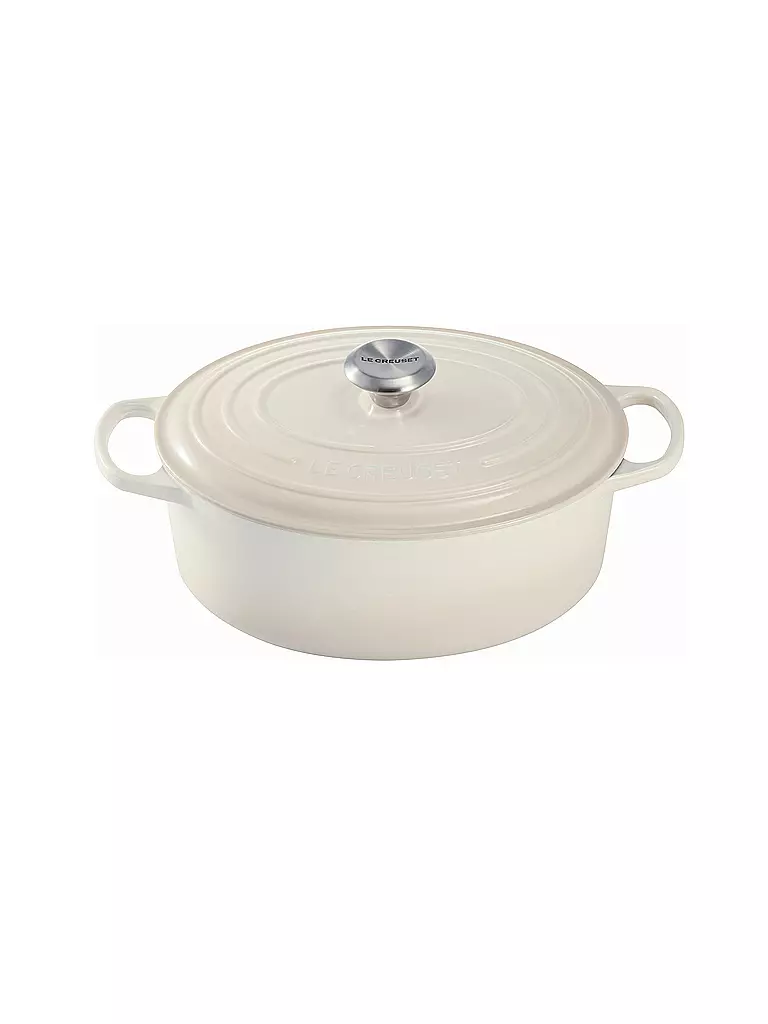 LE CREUSET | Bräter oval SIGNATURE 31cm 6,3l Meringue | creme