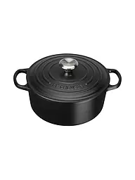 LE CREUSET | Bräter rund "Signature" 24cm/4,2l (Rojo Horno) | Negro