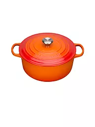 LE CREUSET | Bräter rund "Signature" 24cm/4,2l (Rojo Horno) | Naranja