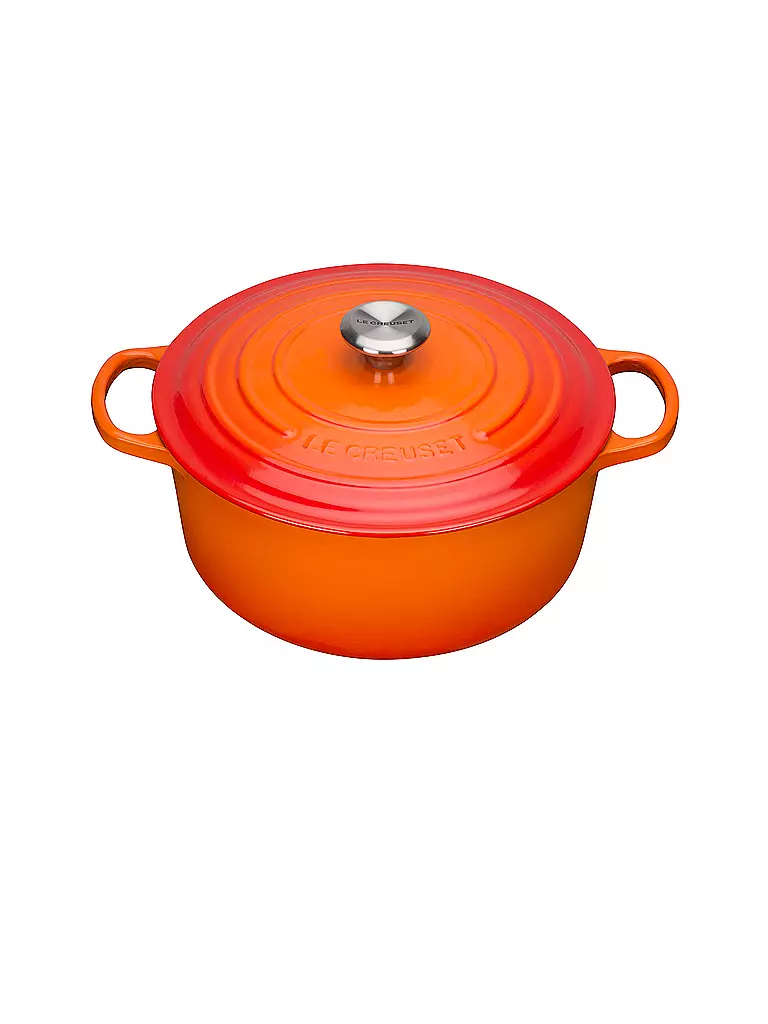 LE CREUSET | Bräter rund "Signature" 24cm/4,2l (Rojo Horno) | orange