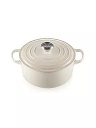 LE CREUSET | Bräter rund "Signature" 24cm/4,2l (Rojo Horno) | Crema