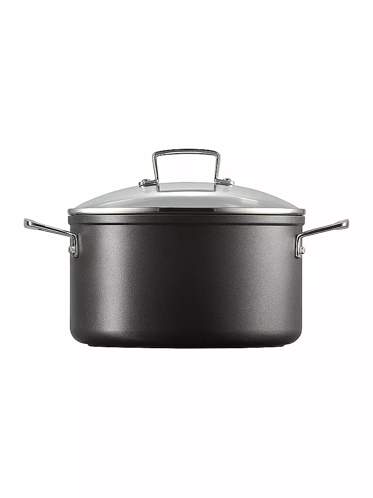 LE CREUSET | Cacerola antiadherente de aluminio con tapa 24cm/6l Negro | 
