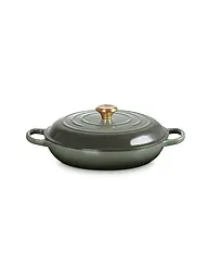 LE CREUSET | Cazuela Gourmet Profi de 30 cm/3,5 l SIGNATURE Sea Salt | Verde oscuro
