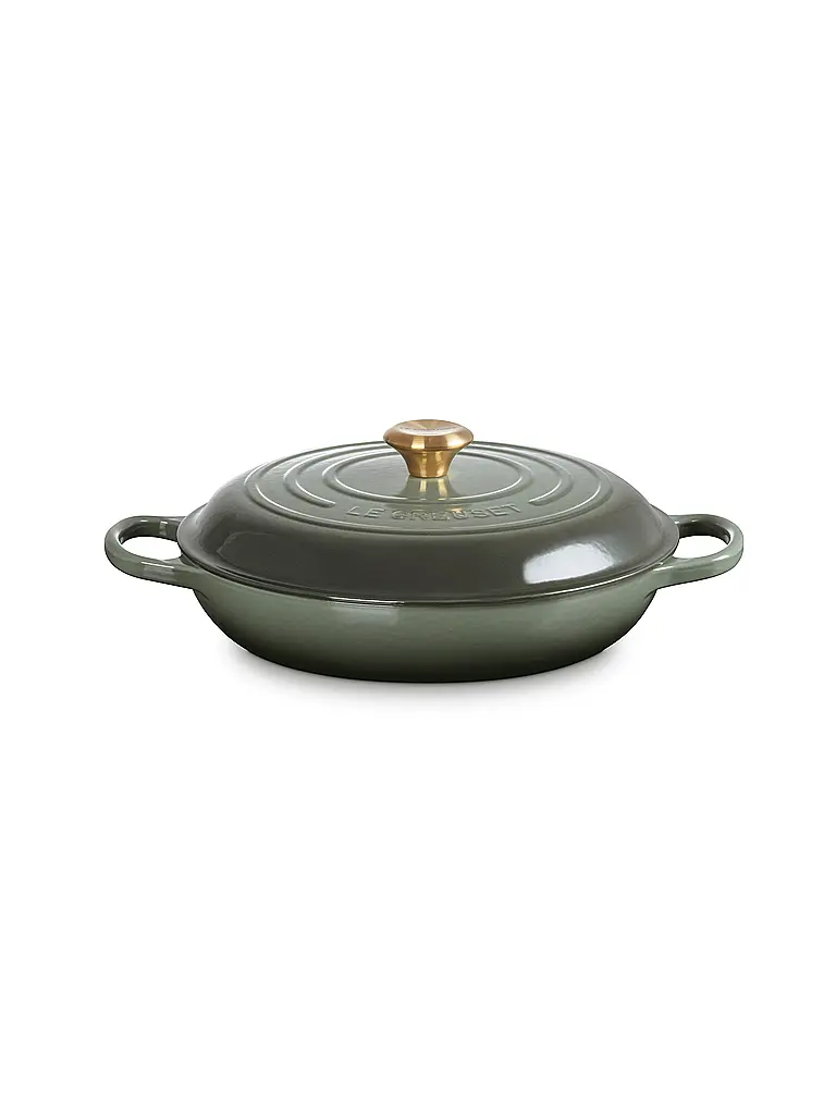 LE CREUSET | Cazuela Gourmet Profi 30cm/3,5l SIGNATURE Tomillo | dunkelgrün