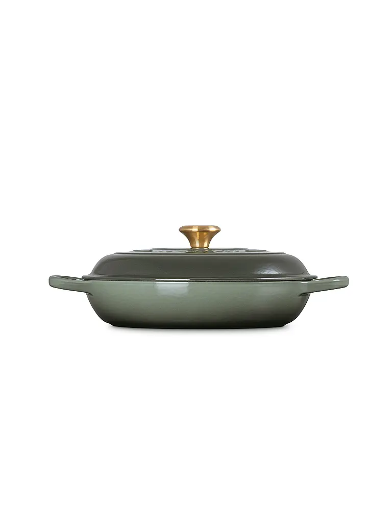 LE CREUSET | Cazuela Gourmet Profi 30cm/3,5l SIGNATURE Tomillo | dunkelgrün