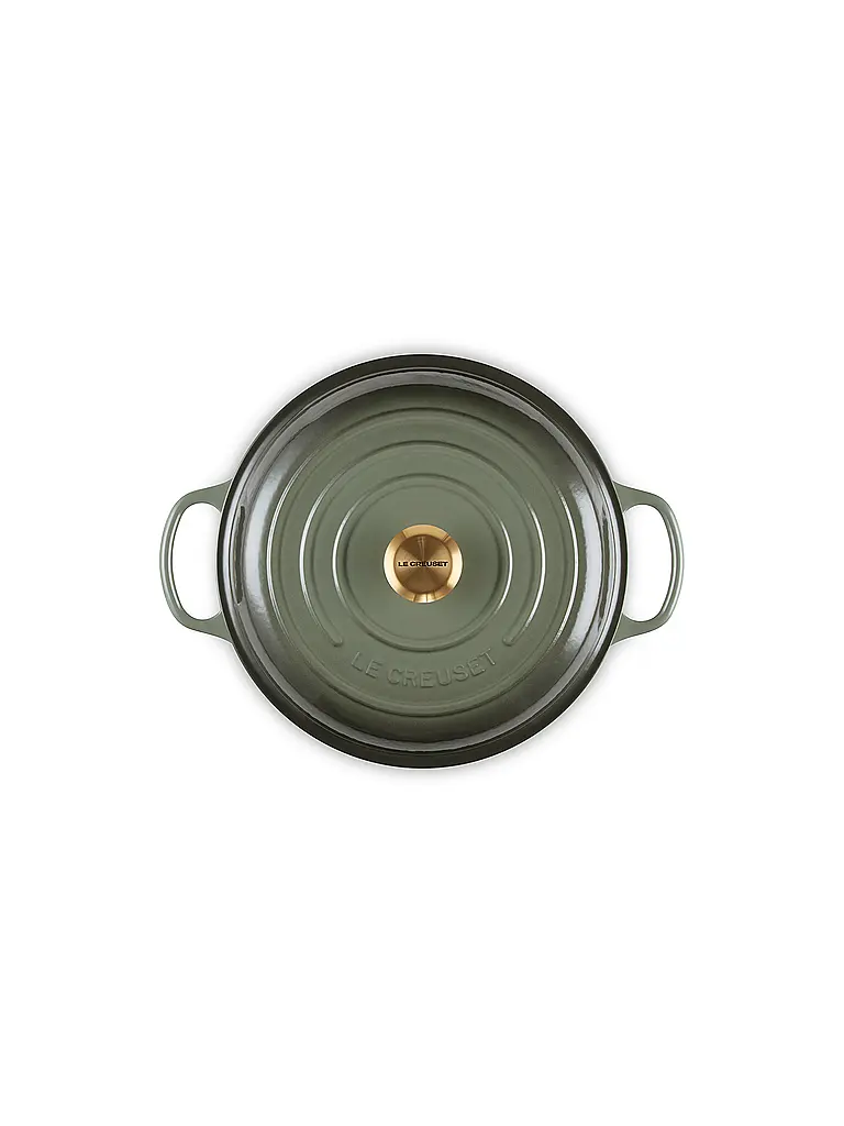 LE CREUSET | Cazuela Gourmet Profi 30cm/3,5l SIGNATURE Tomillo | dunkelgrün