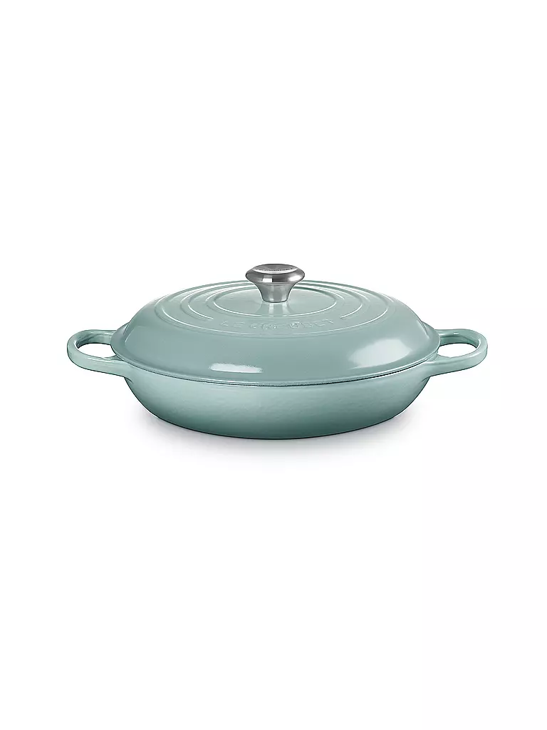 LE CREUSET | Cazuela Gourmet Profi de 30 cm/3,5 l SIGNATURE Sea Salt | hellgrau
