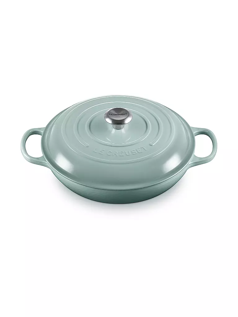 LE CREUSET | Cazuela Gourmet Profi de 30 cm/3,5 l SIGNATURE Sea Salt | hellgrau