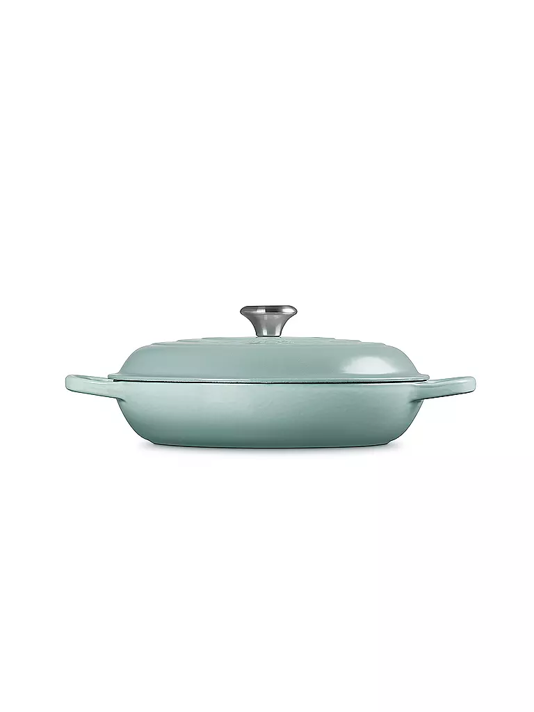 LE CREUSET | Cazuela Gourmet Profi de 30 cm/3,5 l SIGNATURE Sea Salt | hellgrau
