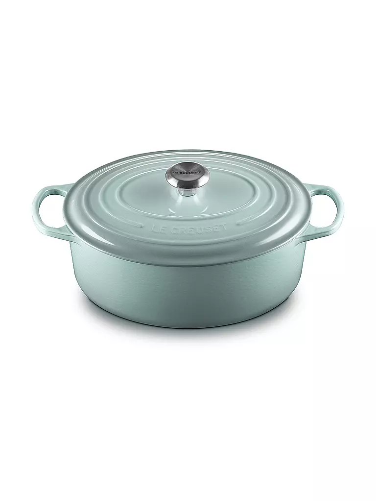 LE CREUSET | Cocotte oval SIGNATURE 31cm 6,3l Sea Salt | hellgrau