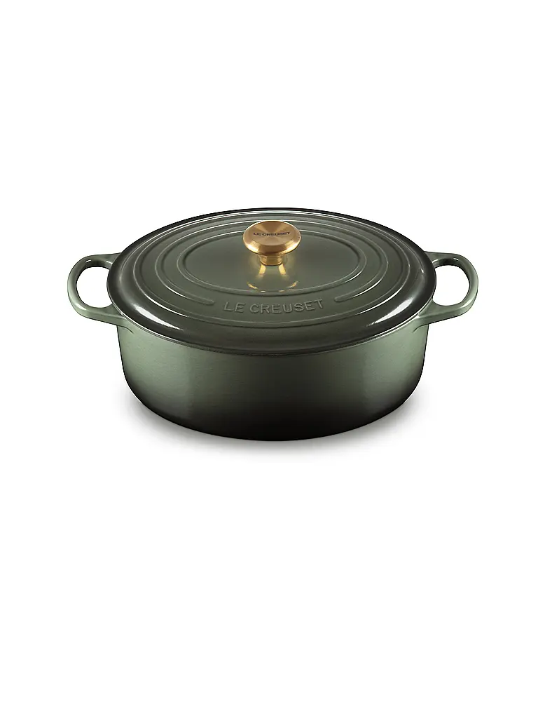 LE CREUSET | Cocotte ovalada SIGNATURE 31cm 6,3l Tomillo | dunkelgrün